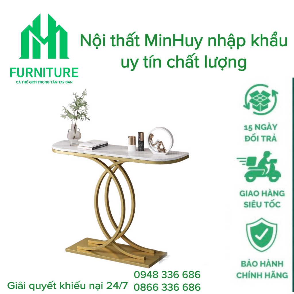Kệ đứng console chân sắt sơn tĩnh điện mặt đá ceramic cao cấp