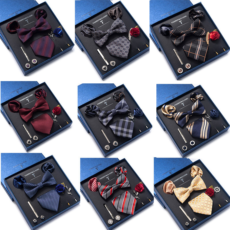 Bộ Cavat bản to 8cm cao cấp làm quà tặng nam giới, quà tặng thầy giáo, quà tặng sếp, Cravat công sở, Cà vạt trung niên