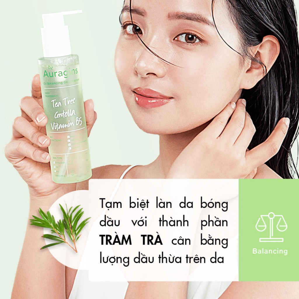 Sữa Rửa Mặt Dạng Gel The Auragins Oil Balancing Gel Cleanser 150ML