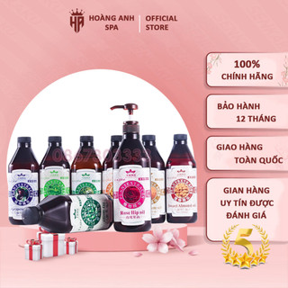 Tinh Dầu massage Body 800ML Thiên Nhiên  Chai Màu Nâu Cao Cấp