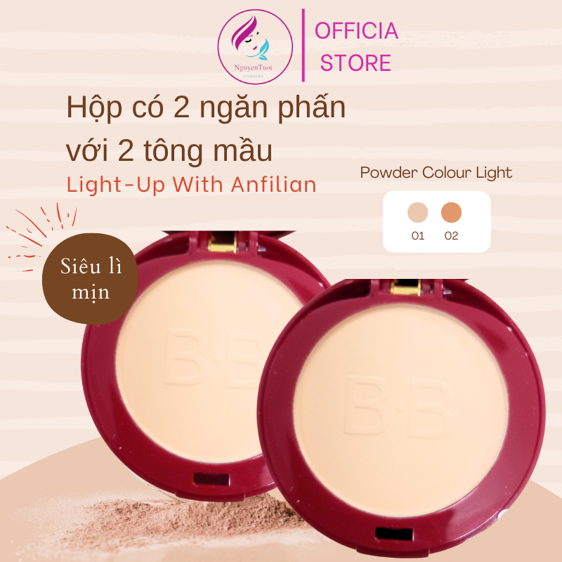 Phấn phủ BB Anfilian Splendid Pure Powder Cake che phủ cao, bền màu, lâu trôi