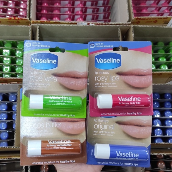 Son Dưỡng Mềm Môi Vaseline Lip Therapy, Colour+Care, Sáp Dưỡng Đa Năng Pure Petroleum Jelly