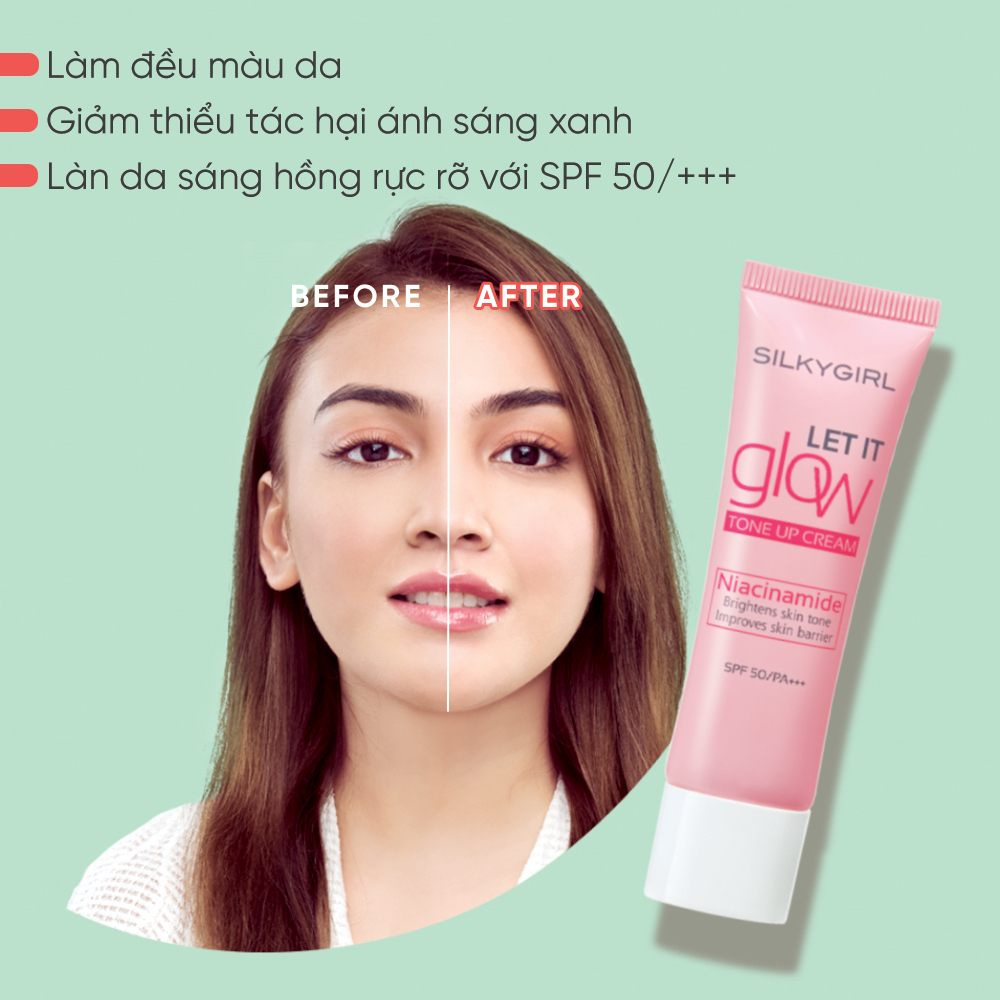 Kem Lót Nâng Tông Silkygirl Let It Grow Tone Up Cream 25ML