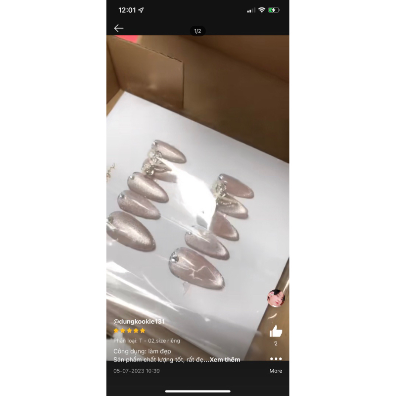 Nail box thiết kế, mẫu mắt mèo kim cương, Nail Hàn Nhật Trung - Mã 019