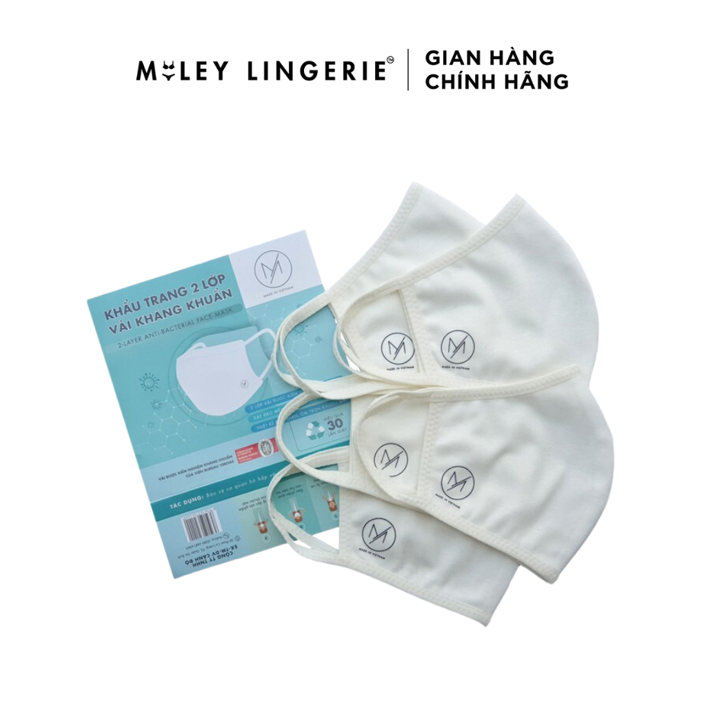 Combo 5 Khẩu Trang Vải Hai Lớp MIley Lingerie MM MCS0201