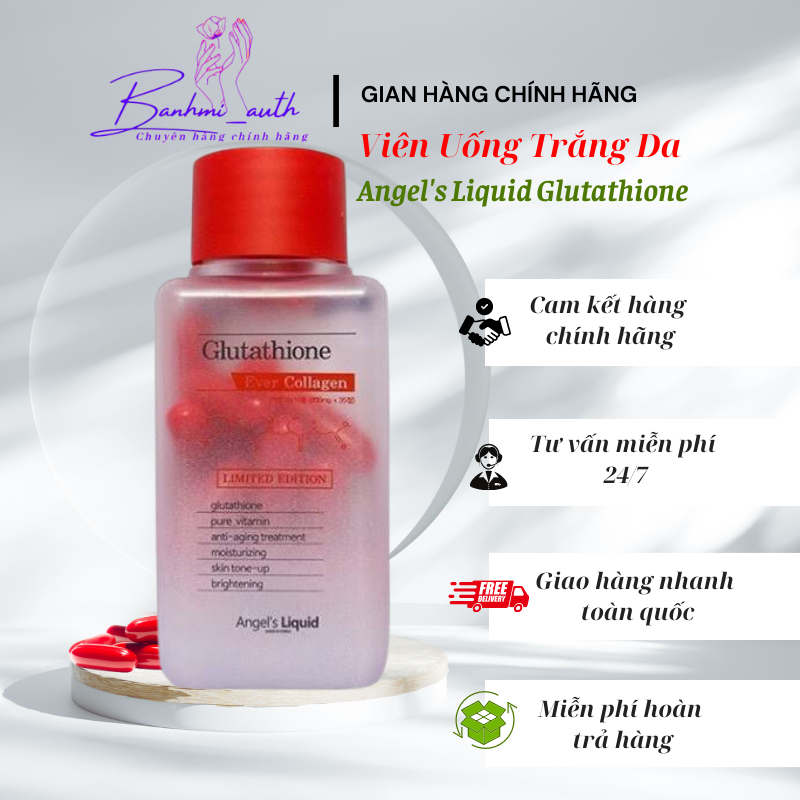 Viên uống Trắng Giúp Da Săn Chắc Angel s Liquid Glutathione 7day Collagen