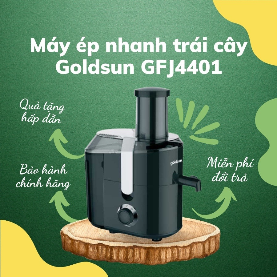Máy ép trái cây Goldsun GFJ4401, máy ép chậm trái cây, hoa quả, nước ép, bảo hành chính hãng 12 tháng
