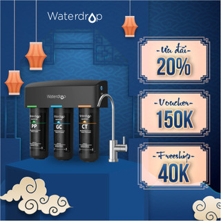 Bộ lọc nước gầm Waterdrop WD-TSB-10 3 tầng kèm vòi nước chuyên dụng - Hàng Chính Hãng