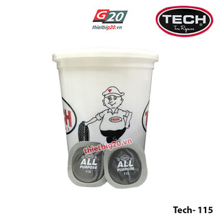 Hộp 100 miếng vá đa năng săm và lốp ô tô, xe máy Tech 115 (Vuông, 45mm)