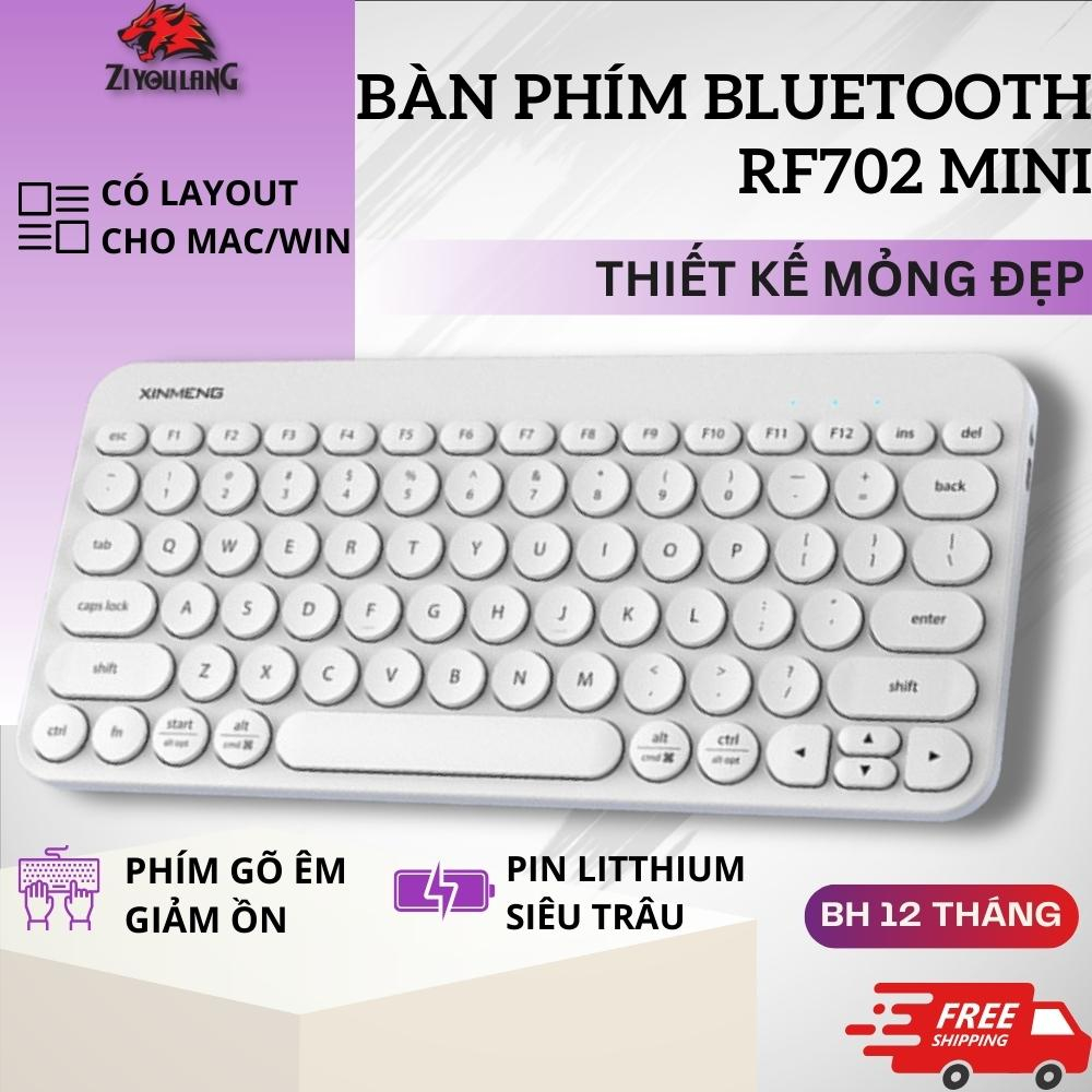 Bàn Phím Không Dây Bluetooth Ziyoulang RF702 Mini Pin Sạc Tiện Lợi Thiết Kế Mỏng Gọn Hiện Đại