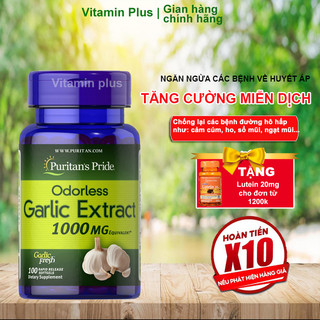 Dầu tỏi không mùi tăng cường miễn dịch, giảm cholesterol Odorless Garlic 1000mg 100 viên.
