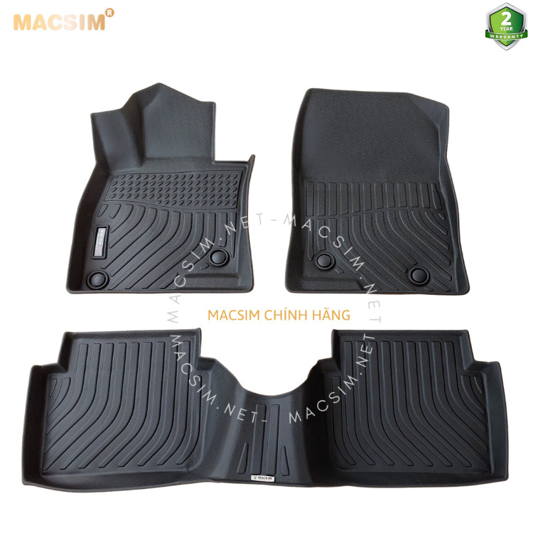 Thảm lót sàn xe ô tô Mazda 3 2020+  Nhãn hiệu Macsim chất liệu nhựa TPE cao cấp màu đen