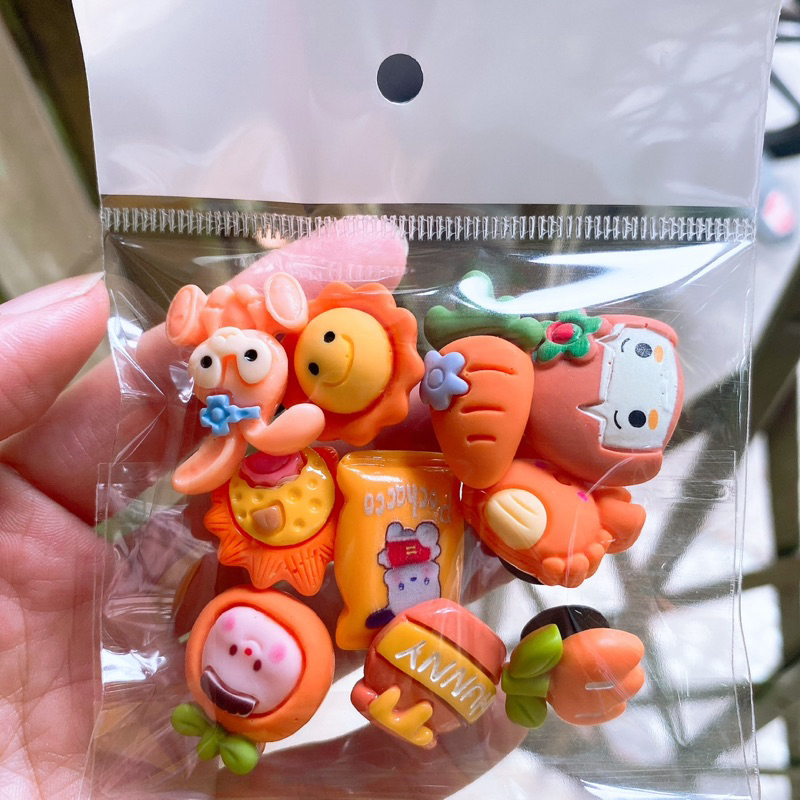 SET 10 STICKER / CHARM GẮN DÉP CROSS LỰA MÀU