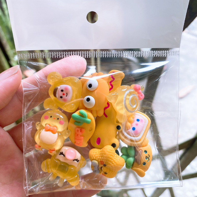 SET 10 STICKER / CHARM GẮN DÉP CROSS LỰA MÀU