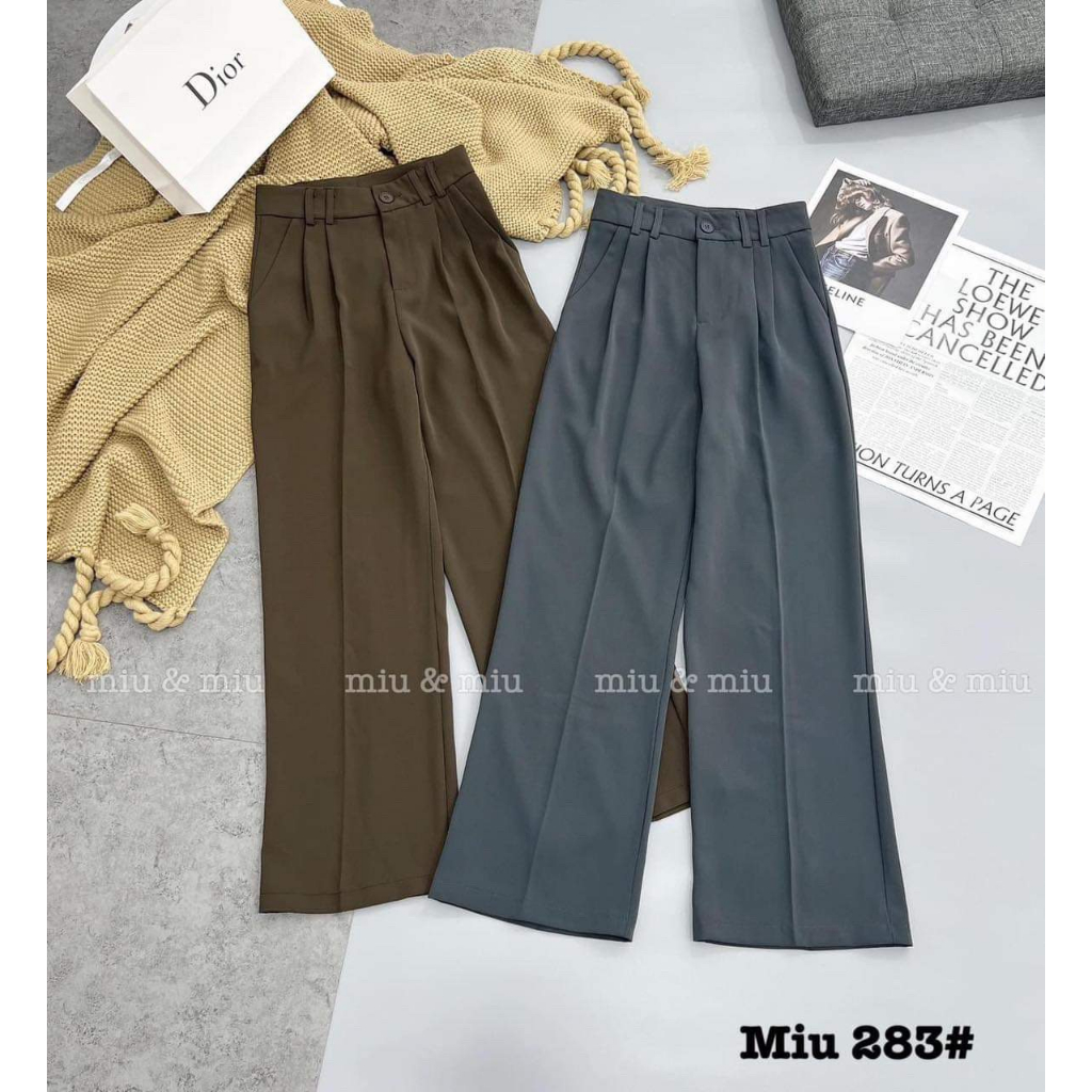 Quần Suông Ống rộn 3 màu đen nâu ghi mặc đi làm, đi chơi thoải mái và sang trọng- Mã 317E