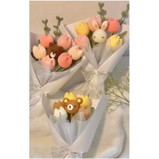 Hoa bằng len heo, thỏ ,gà.... lẻ 1 bông không gói