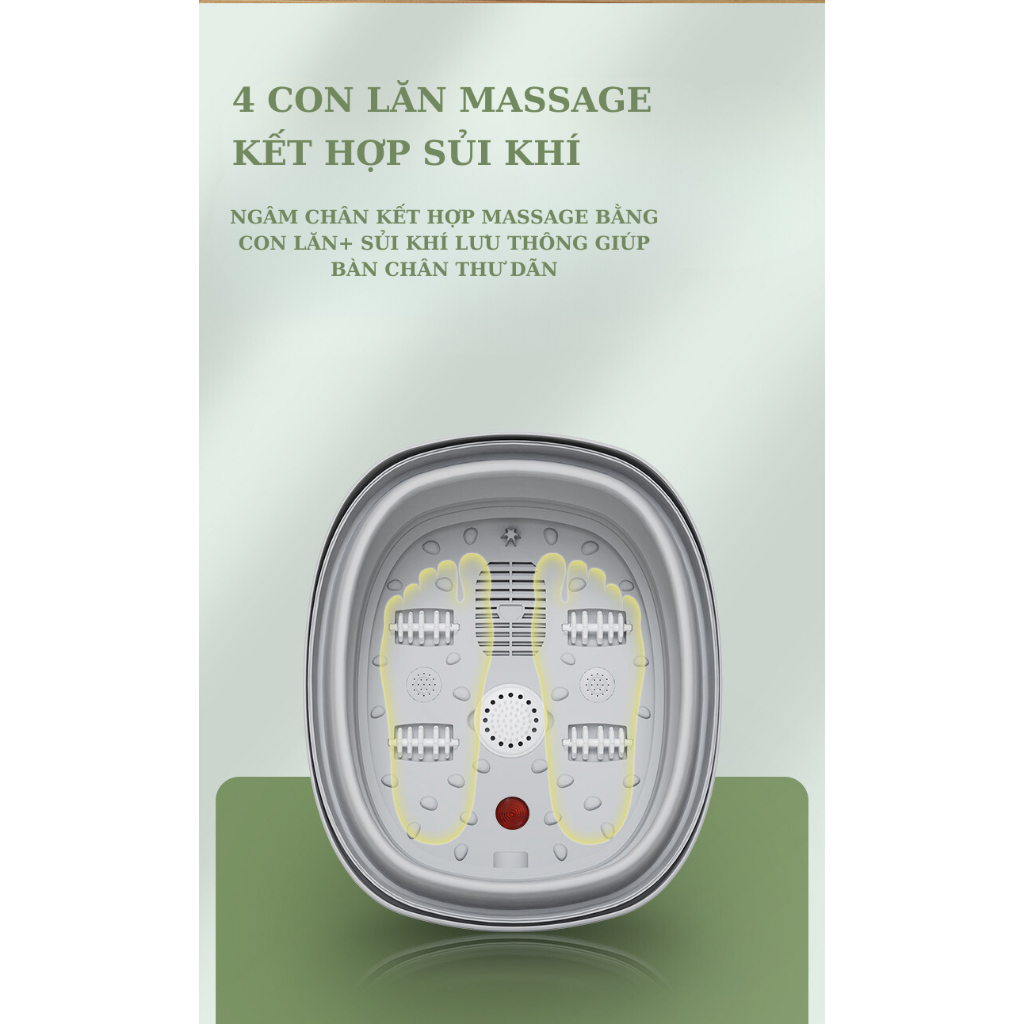 Bồn Ngân Chân Massage Gấp Gọn Không Điều Khiển Chính Hãng TAKAMED