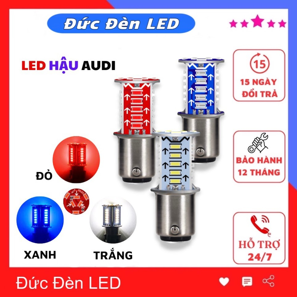 Đèn Hậu Nháy Audi Chớp Đuổi gắn Wave, Sirius, Exciter, Winner v1...