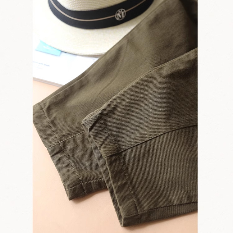 Quần baggy lưng thun KAMAKA khuy cài ống côn hai túi chéo - NU9174