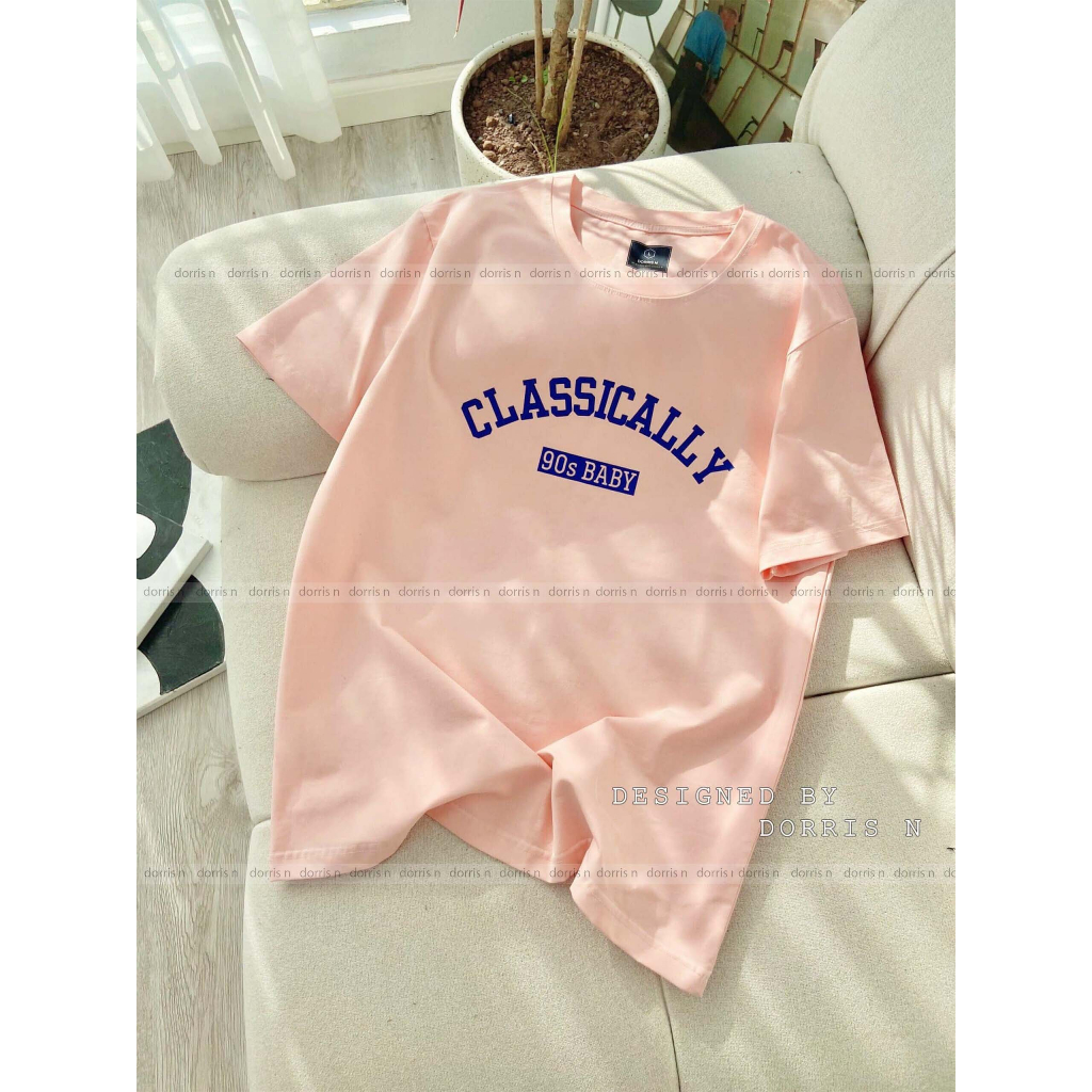 Áo phông thiết kế nhiều màu CLASSICALLY vải cotton 100% thoáng mát