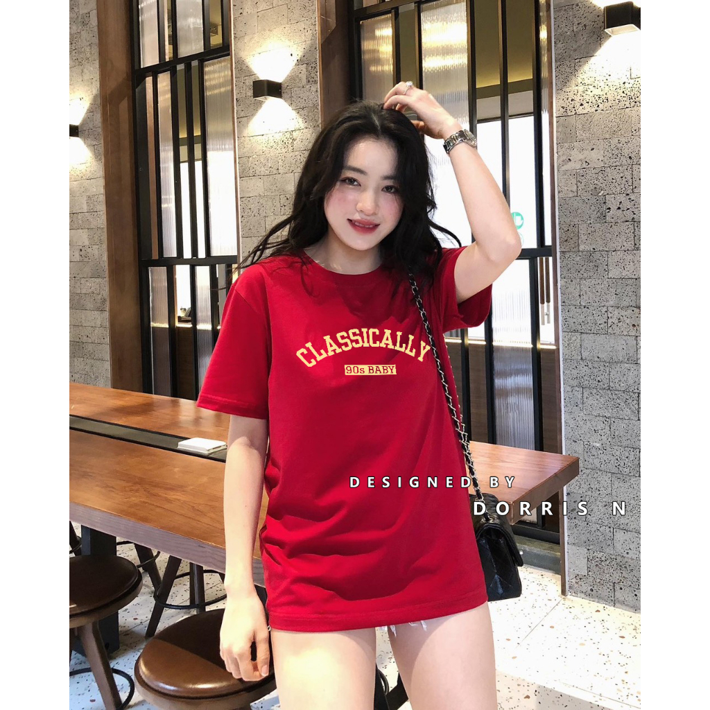 Áo phông thiết kế nhiều màu CLASSICALLY vải cotton 100% thoáng mát