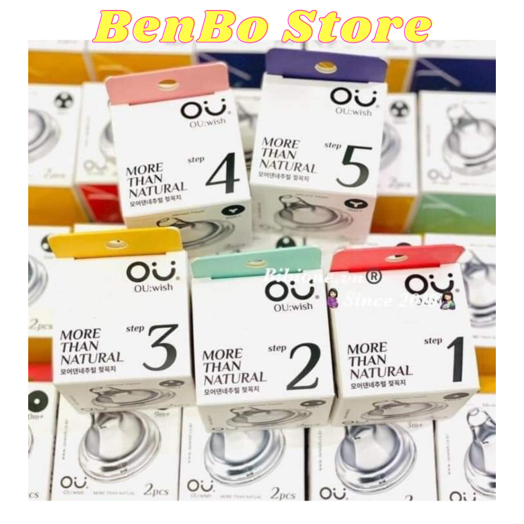 Núm ti bình OU:wish, size 1/ 2/ 3/ 4/ 5 Núm Ou thay thế bình Moyuum/ Pi/ Lans