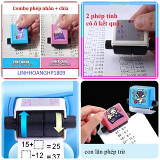 (Sẵn Hàng) Máy Tạo Phép Tính Cộng Trừ Nhân Chia mini đơn giản ngẫu nhiên cho bé - Con lăn phép toán