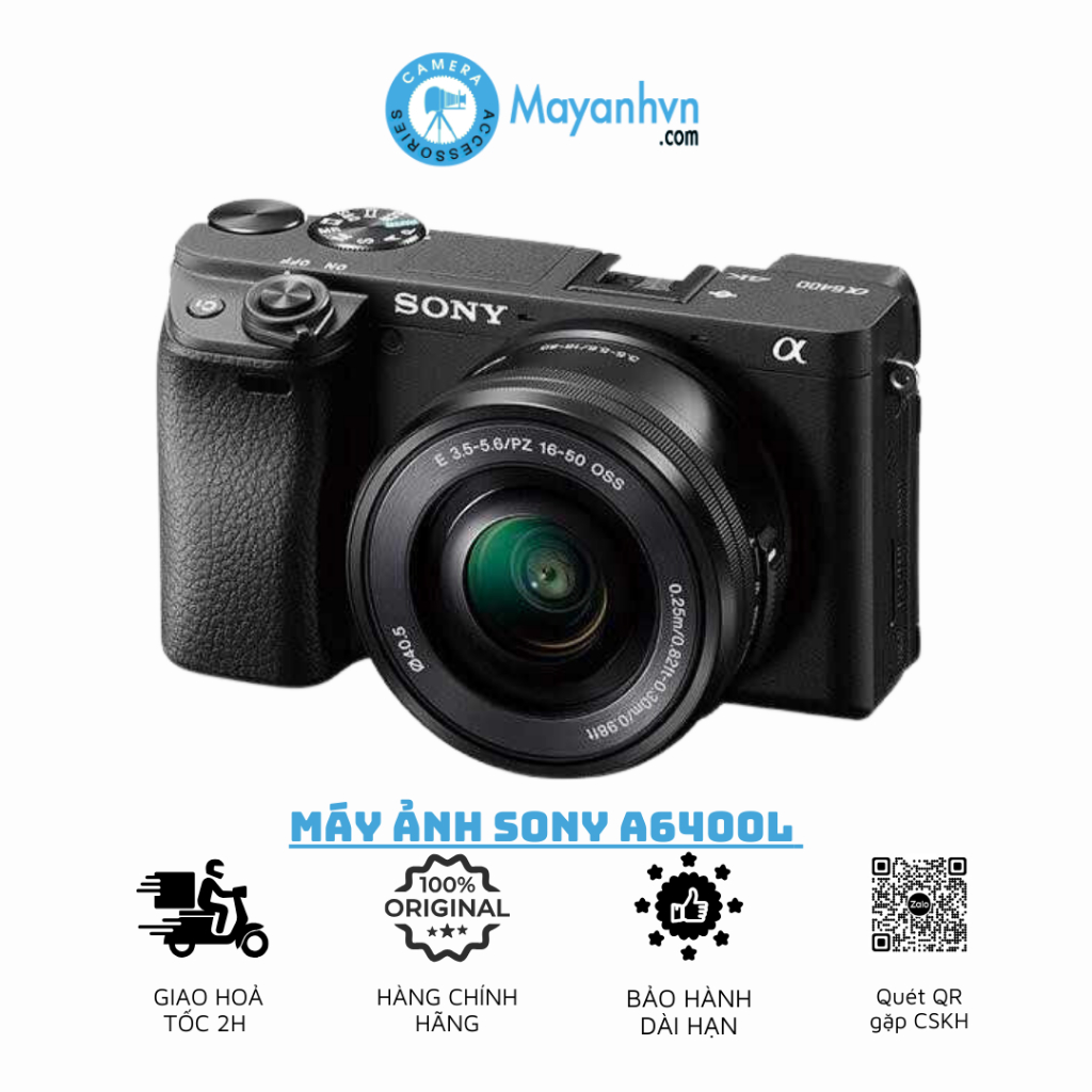 Máy Ảnh Sony A6400 + Lens 16-50mm