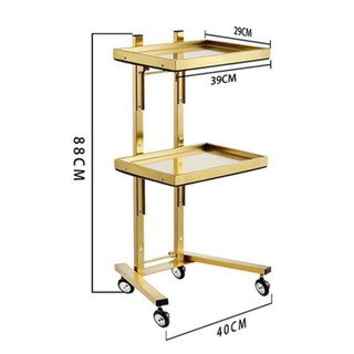 Kệ inox mạ vàng, xe đẩy inox mạ vàng dùng cho spa