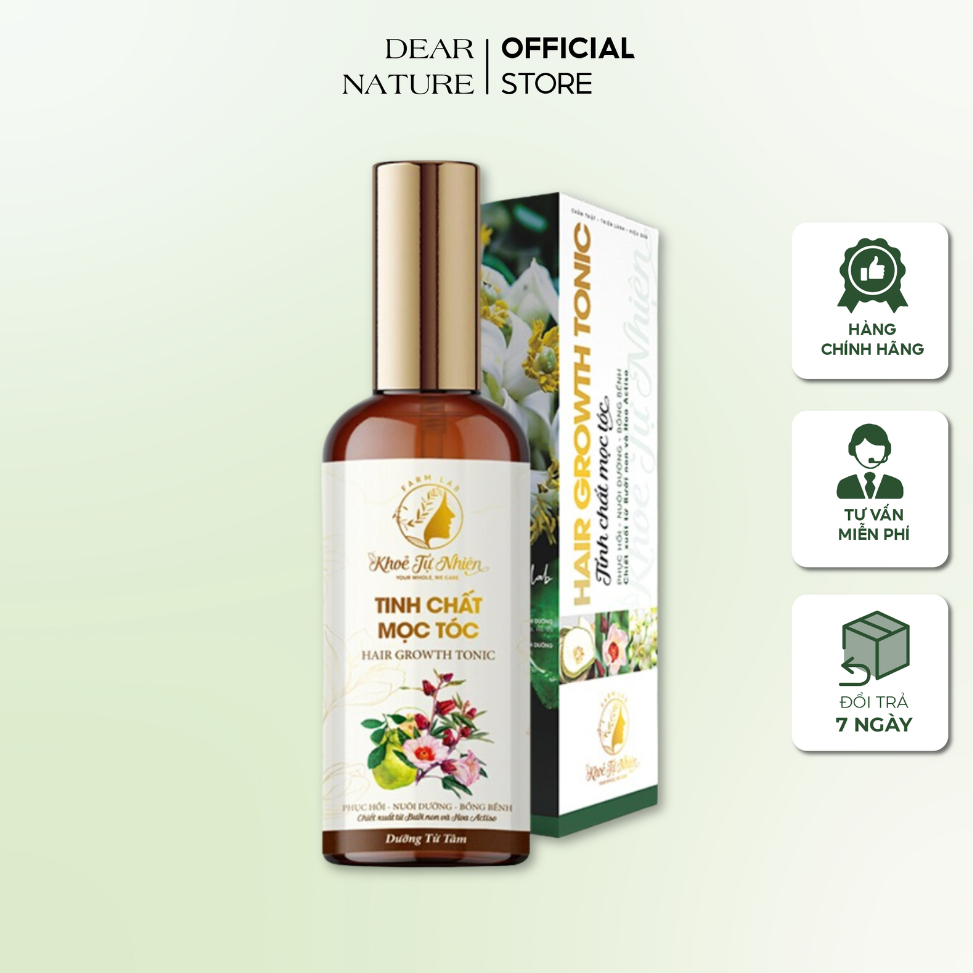 Tinh chất mọc tóc Hoa Actiso Đỏ 100ml, Xịt mọc tóc bưởi non khoẻ tự nhiên ngăn ngừa trẻ ngọn