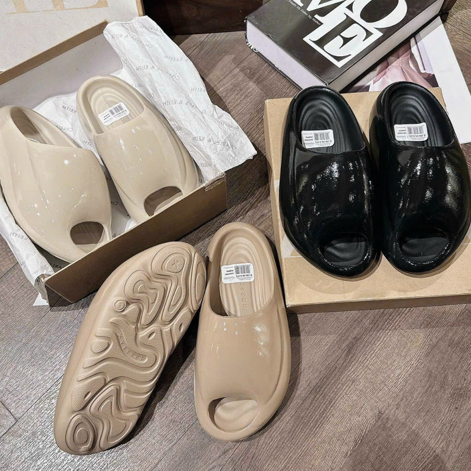 Dép bánh mì nữ nam Vesel bản bóng siêu phẩm fullbox - Dép nam nữ cool ngầu và trendy