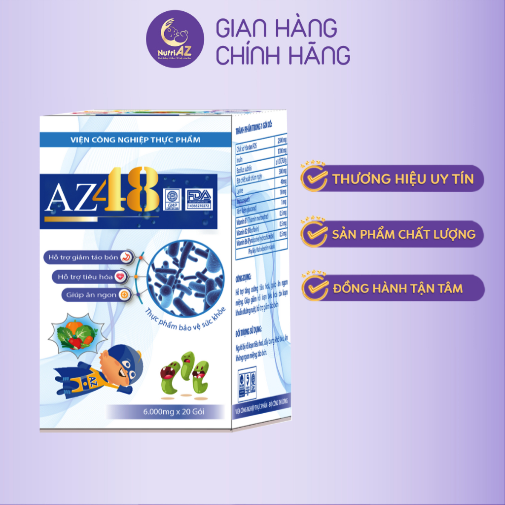 Men Tiêu Hóa AZ48, Giải Pháp Cho Trẻ Sơ Sinh Bị Táo Bón, Rối Loạn Tiêu Hóa