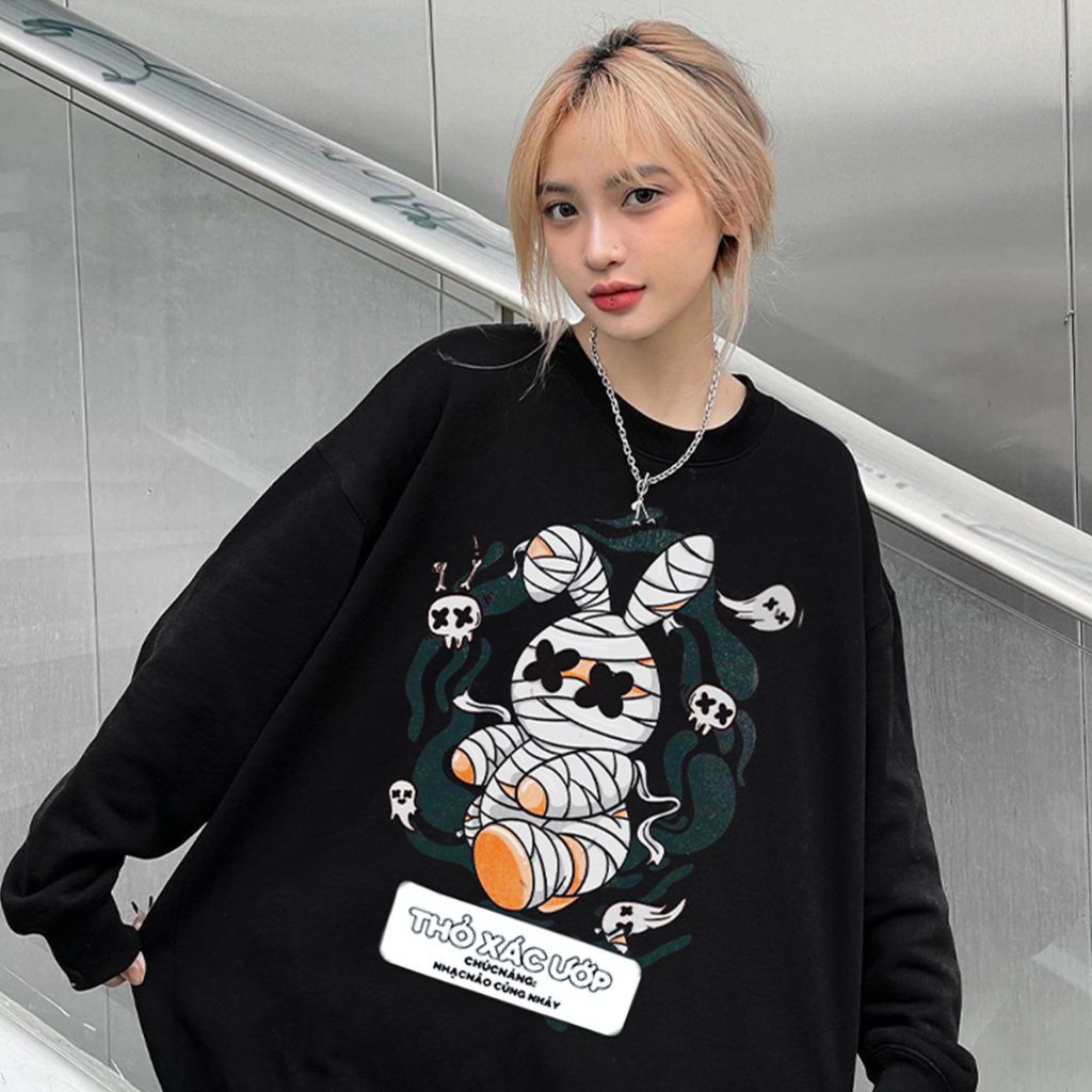 Áo Sweater HALEY HD409 Unisex Nam Nữ Form Rộng Phong Cách Hàn Quôc Chất Nỉ Bông Nỉ Lông Cáo Dày Dặn Ấm Áp