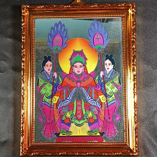 Bài vị Cửu Thiên Huyền Nữ(Khung Cao 26cm) -Loại Thường