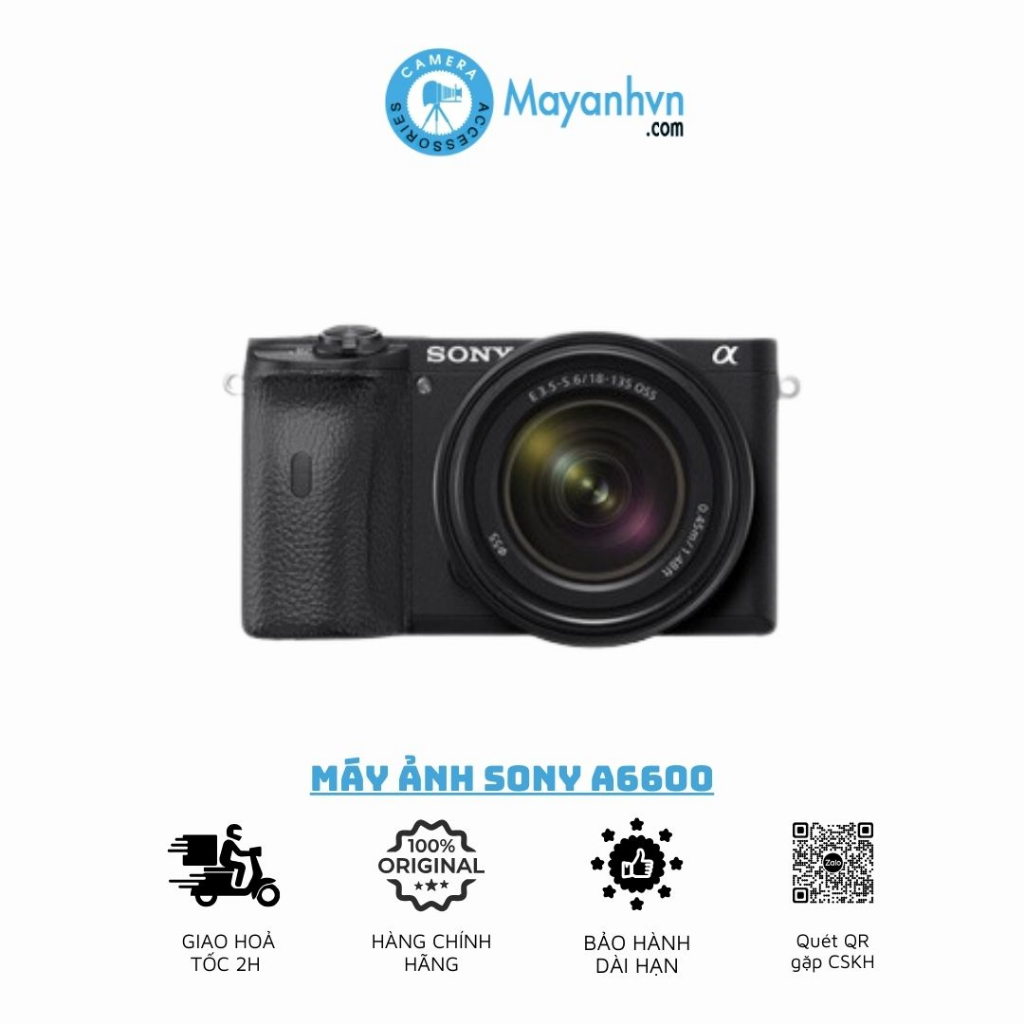 Máy Ảnh Sony A6600 + Lens 18-135mm ( HÀNG MỚI 100%)