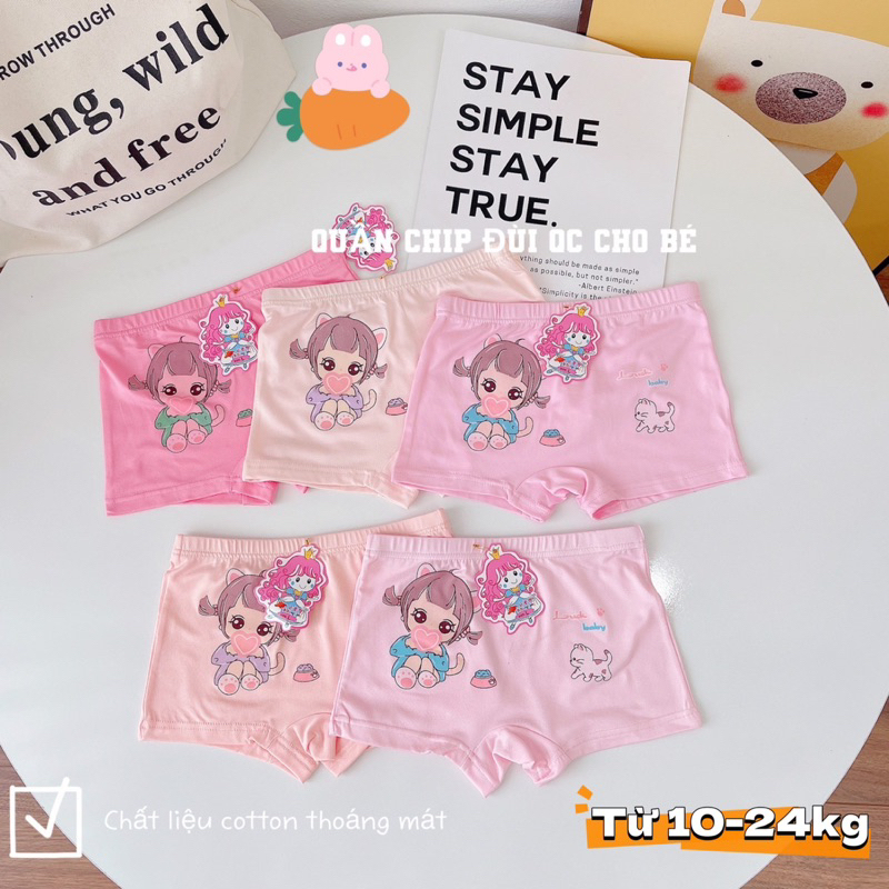 Set 5 Quần Chip Đùi Bé Gái