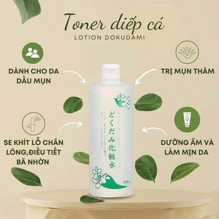 (có review)Toner hoa hồng diếp cá dokudami 500ml💦💦