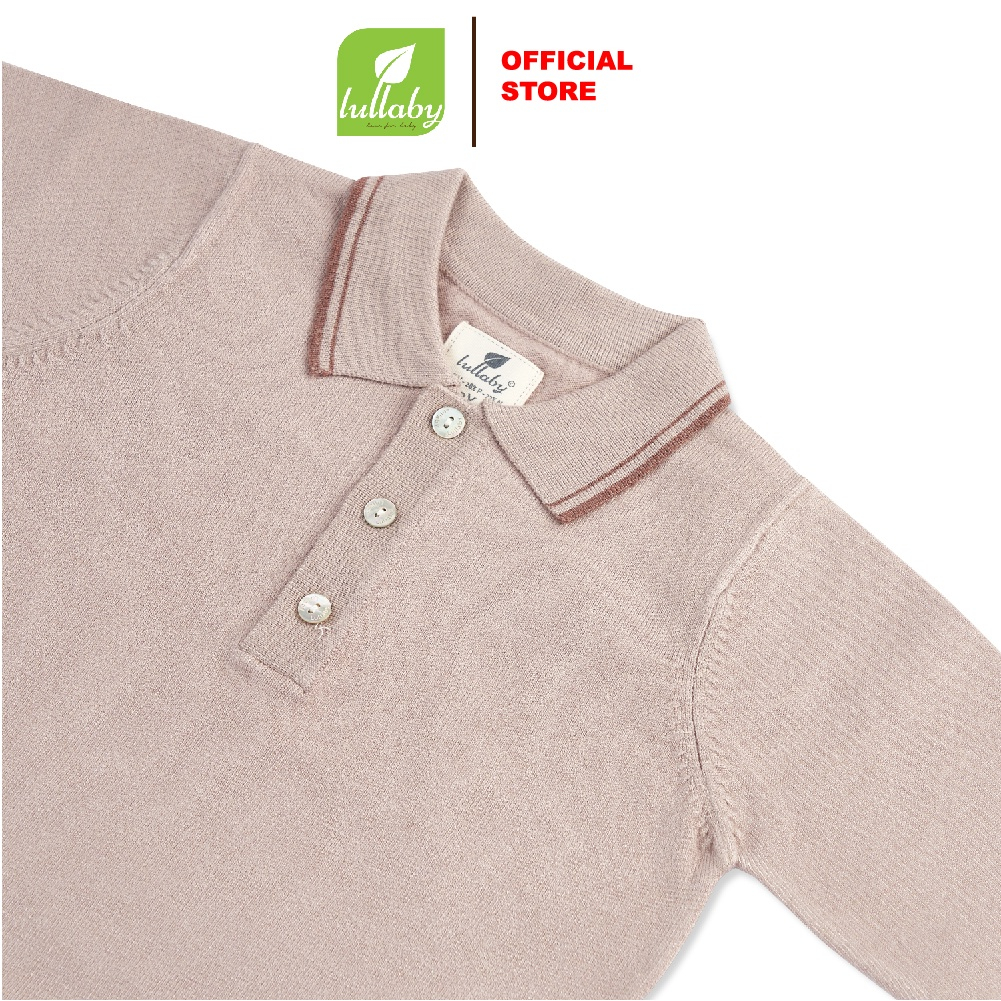 Áo len dài tay cổ tròn, cổ polo cho bé trai bé gái Lullaby thời trang trẻ em thu đông cao cấp