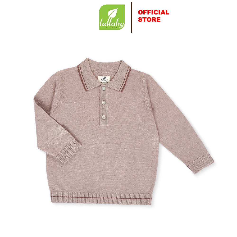 Áo len dài tay cổ tròn, cổ polo cho bé trai bé gái Lullaby thời trang trẻ em thu đông cao cấp
