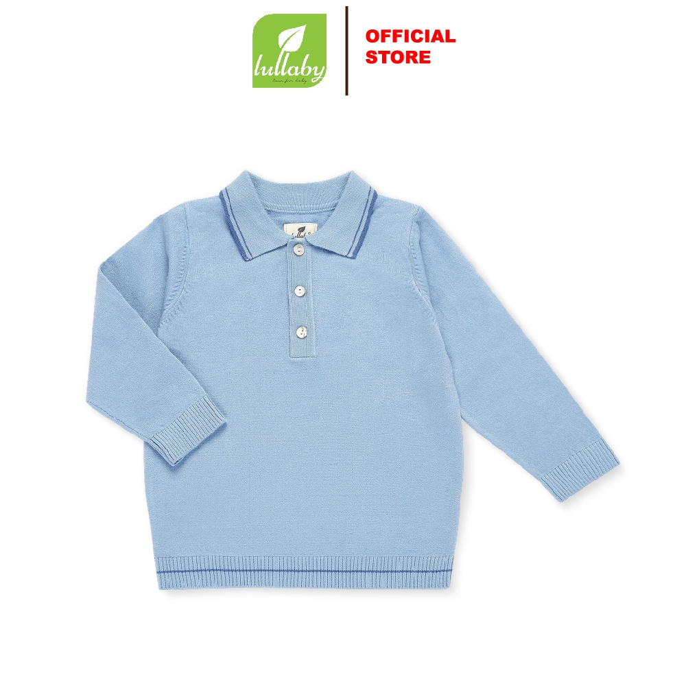 Áo len dài tay cổ tròn, cổ polo cho bé trai bé gái Lullaby thời trang trẻ em thu đông cao cấp