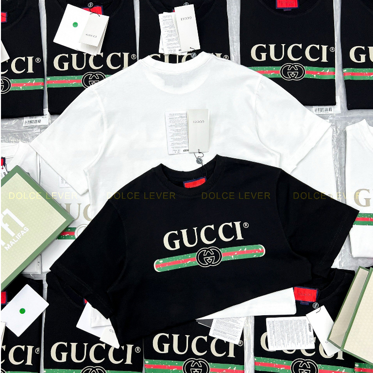 Áo thun Gucci logo Trầy - Chất 100%cotton mịn dày dặn siêu hot 2023