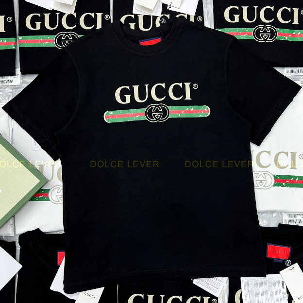 Áo thun Gucci logo Trầy - Chất 100%cotton mịn dày dặn siêu hot 2023
