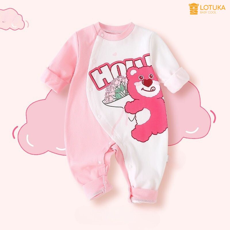 Body Dài Tay LOTUKA Cho Bé Áo Liền Thân Sơ Sinh Chất Cotton Mềm Mịn 3-12kg