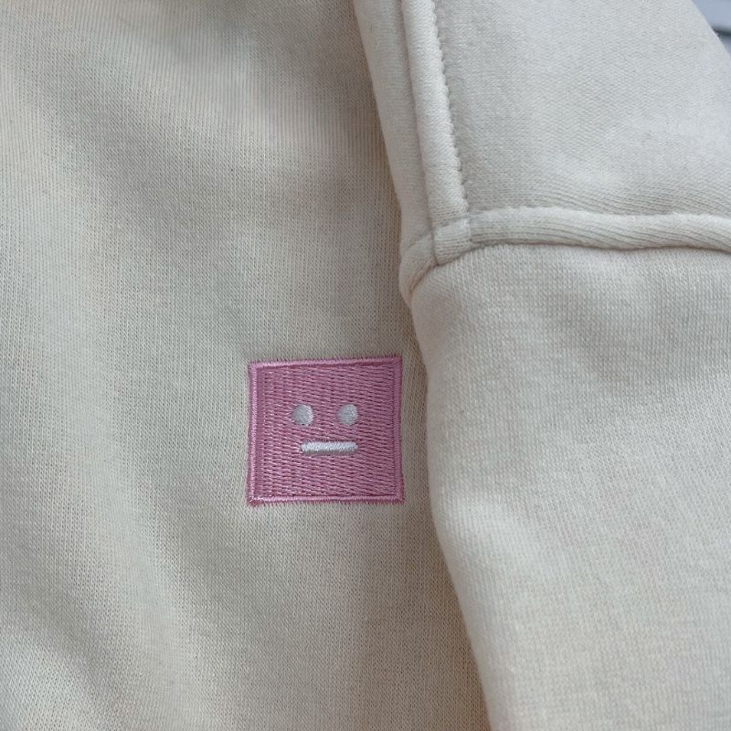 Áo Khoác Nỉ Mũ  Logo Mặt Cười Vuông  Chất Nỉ Bông Dày Dặn Phong Cách Hàn Quốc Sành Điệu