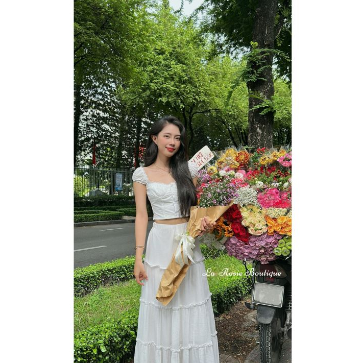 Áo croptop kiểu tay phồng mini dễ thương nữ tính - La Rosie Boutique