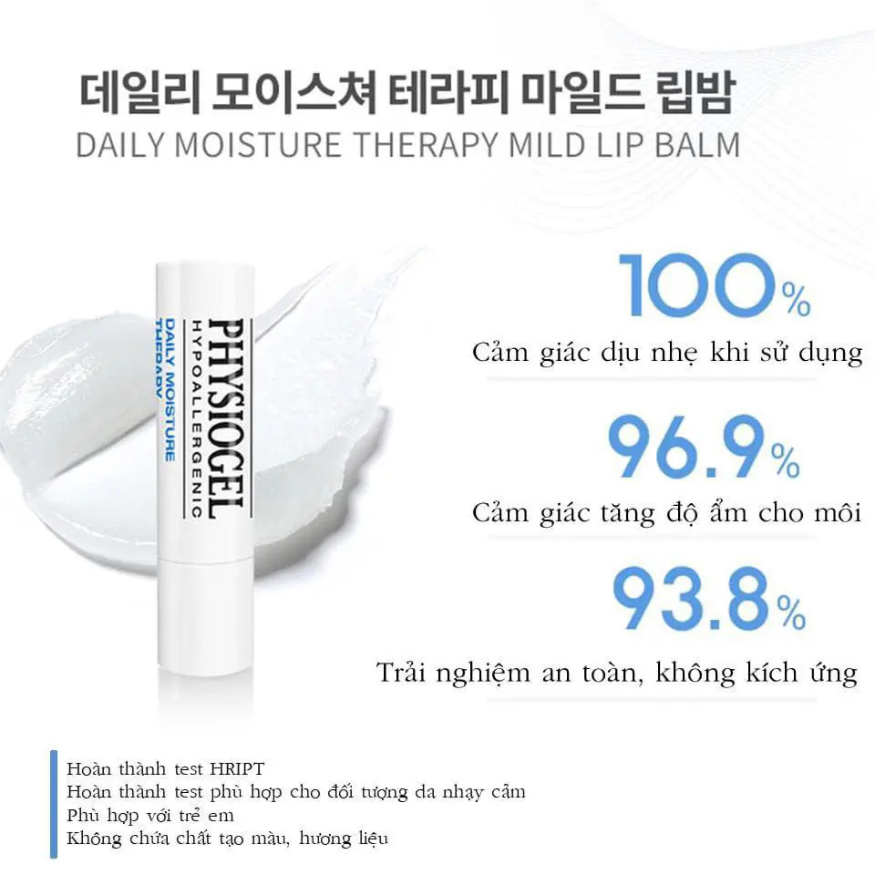 [HSD 25/02/2024] Son dưỡng môi cấp ẩm dịu nhẹ Physiogel Daily Moisture Therapy Mild Lip Balm 4.2gr