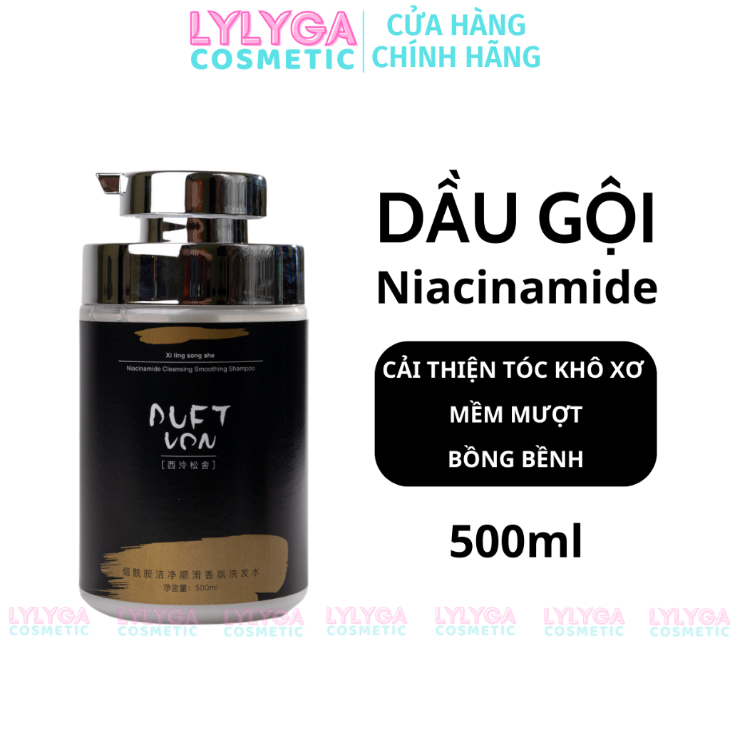 Sữa tắm dầu gội dầu xả Niacinamide URA DUFT VON 500ml trắng da dưỡng ẩm tẩy da chết phục hồi tóc khô xơ hư tổn