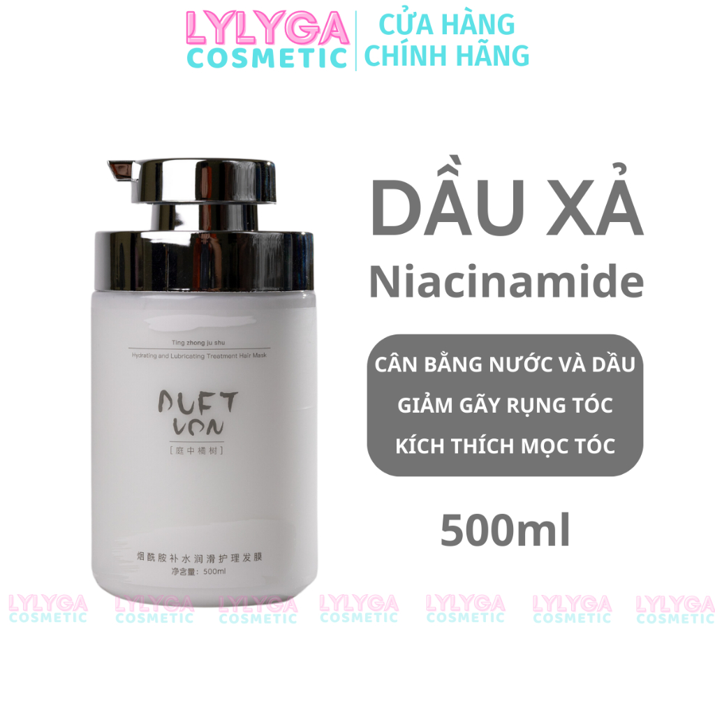 Sữa tắm dầu gội dầu xả Niacinamide URA DUFT VON 500ml trắng da dưỡng ẩm tẩy da chết phục hồi tóc khô xơ hư tổn