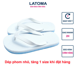 Dép xỏ ngón nam chất liệu xốp thời trang Latoma TA0751 (Trắng phối xanh)