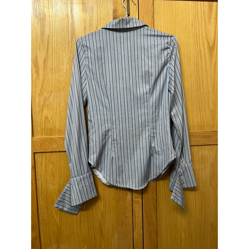 ÁO SƠ MI SỌC CHIẾT EO TAY DÀI KIỂU